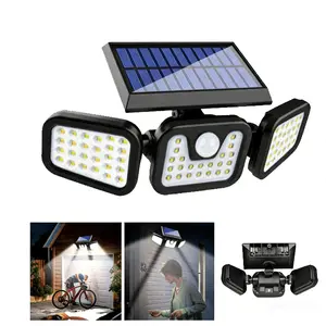 Solar Lights Outdoor, 3000LM Super Bright Motion Sensor Outdoor Lights, IP65 Waterproof 6500K Solar Powered Security Flood Light for Garage Yard Patio