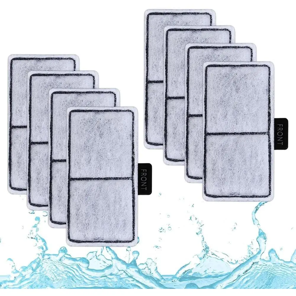 EF-S Filter Cartridges Compatible with  BF5, 8 Pack Aquarium Filters | Activated Carbon and Dense Floss Help  Debris,  Odors and Discoloration in BETTAFLO Desktop Aquariums