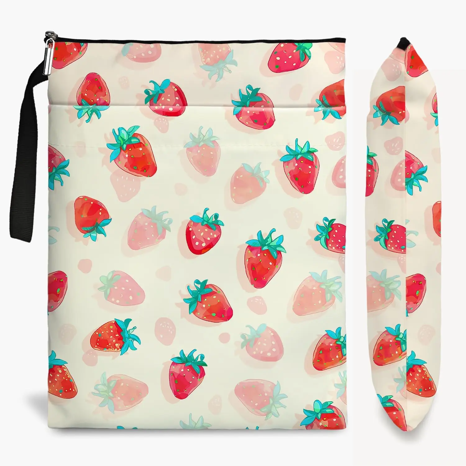 Book Sleeve for Book Lovers with Zipper Protector Paperback Cover, Strawberry  Book Pouch Gifts for Women Birthday Graduation Gifts (, Large)