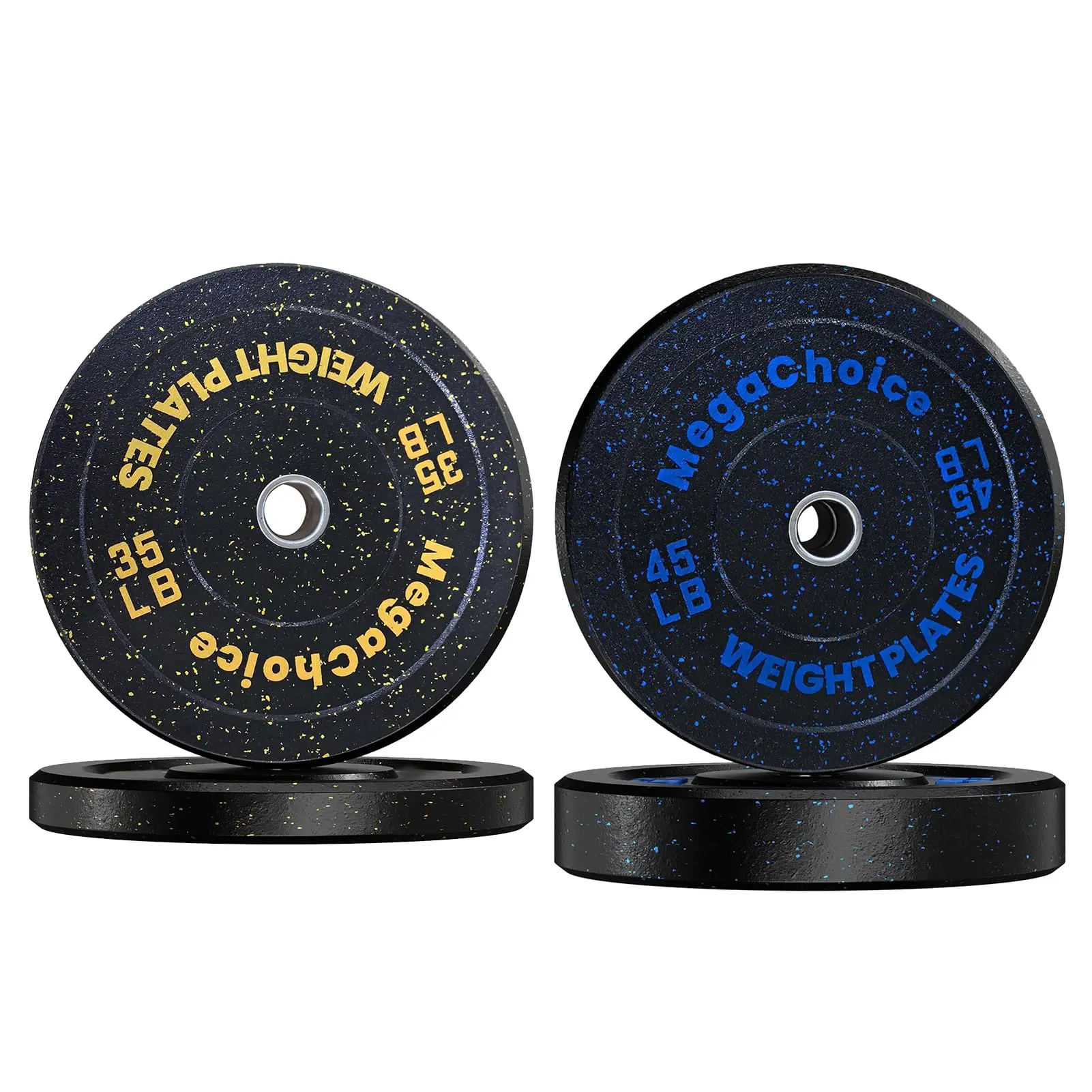 GARVEE 2-Inch Bumper Plates High Bounce, Olympi Weight Plate Set 45/100/160/190/260/300Lb, Barbell Weight Plates Set for Home Gym, Colored Weights Rubber Strength Training Plate for Weight Lifting (160lbs #2)