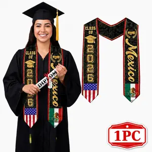 Class of 2026 Mexican Graduation Stole & Sash Set | Authentic Serape Style for Seniors