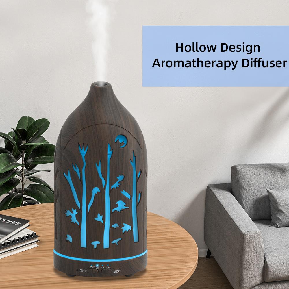 Essential Oil Diffuser with Auto Shut Off, 7 Color Changing LED Lights, Ultrasonic & Quiet