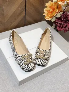 Women's Square Toe Slip-On Flat Shoes, Casual Flats, Trendy Leopard Print, Rhinestone Decor, Comfortable Soft Sole, All Seasons Casual Wear