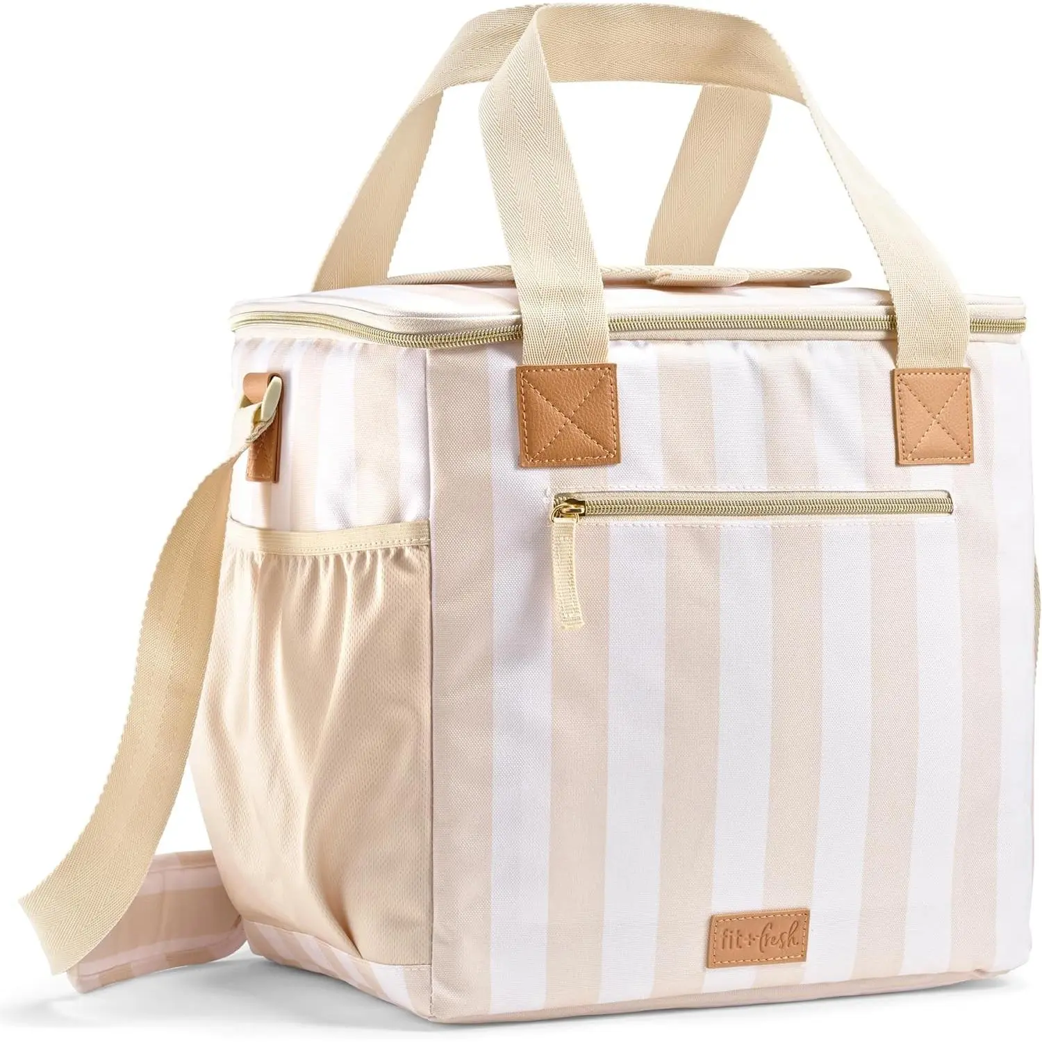 24-Can Soft Cooler Bag Insulated Leak-Resistant, Portable Soft Cooler, Large Cooler, Soft Sided Cooler Bag, Travel Cooler, Pina ColadaGift
