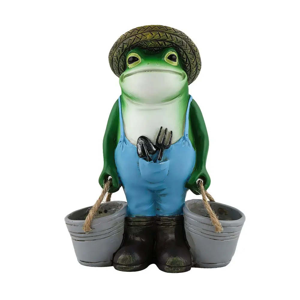 1pcs Creative Frog Planter Ornament, Outdoor Garden Decor, Animal Planter for Succulents, Festival Gift, Patio Balcony Decoration