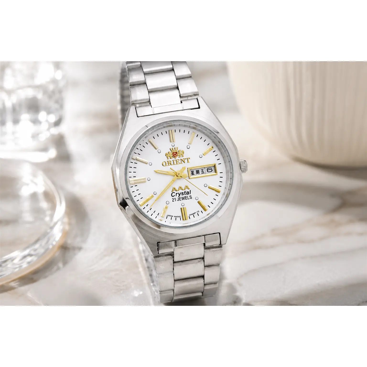 Ora Jewel  Viral Orient Retro Quartz Men Watch 21 Jewels AAA Crystal Chinese Dual Date Waterproof Japan Steel Bracelet Simple Dial Daily Business Elder Father Gift#BudgetLuxury,Men's,genuine,leather,strap,Chronograph,D,Touch,Screen,Wate,t,f,exqui,birthday