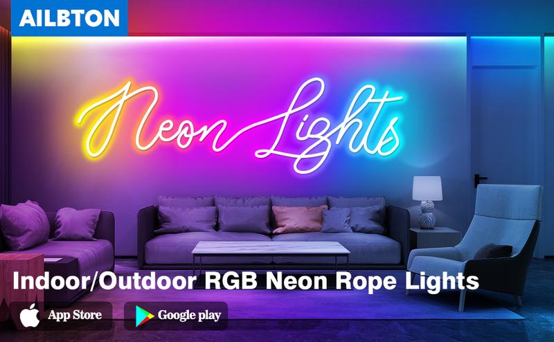 SINLEY Led Neon Rope Lights 200FT,Control with App/Remote,Flexible Led Rope Lights,Multiple Modes,IP68 Outdoor RGB Neon Lights Waterproof,Music Sync Gaming Led Strip Lights for Bedroom Indoor