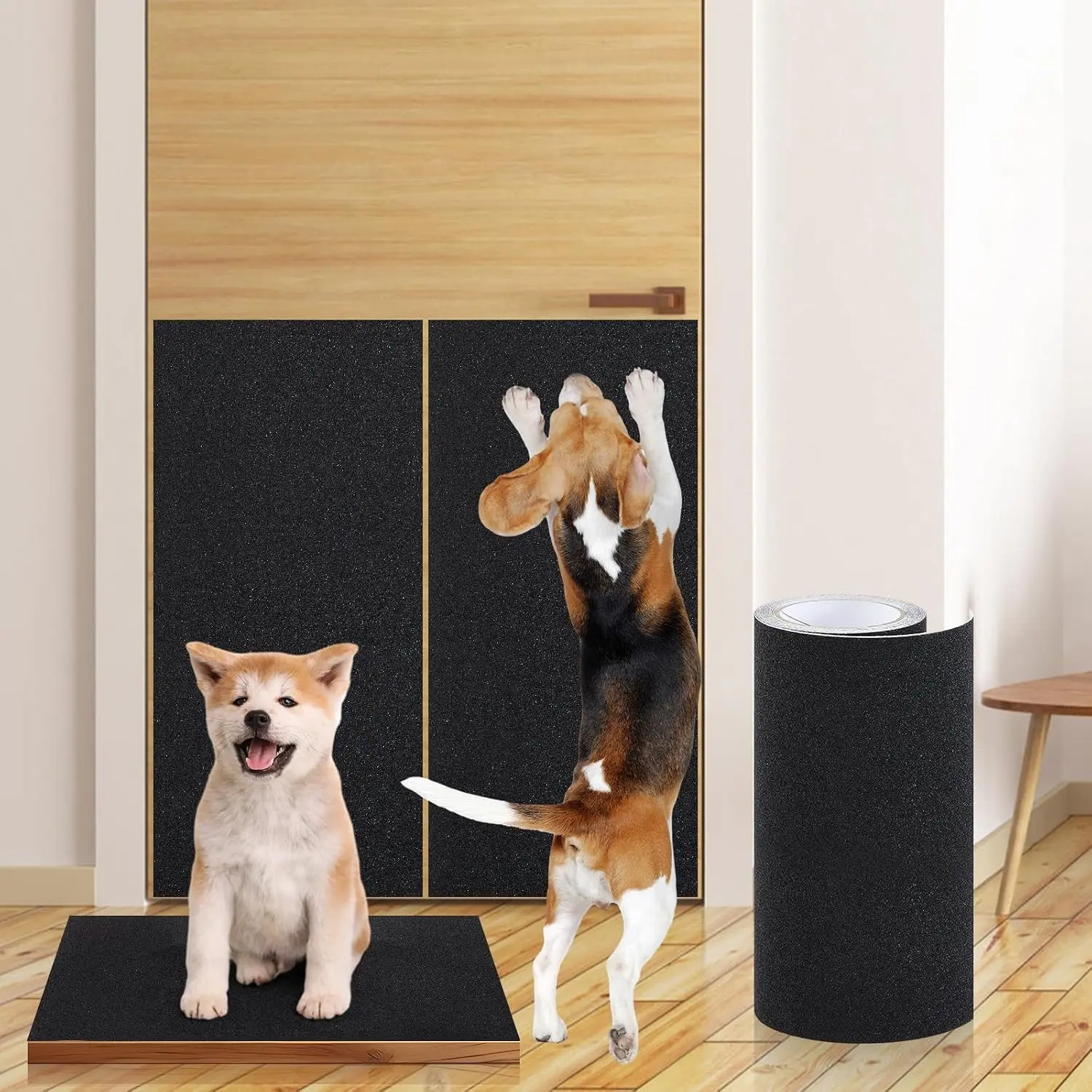 Pet Nail Self Adhesive Replacement Emery Paper Fits Dog Scratch Pad Dog Nail Board Sandpaper Cat Litter Box DIY for Pet to Scratch Alternatives(10 Inch X 16ft)