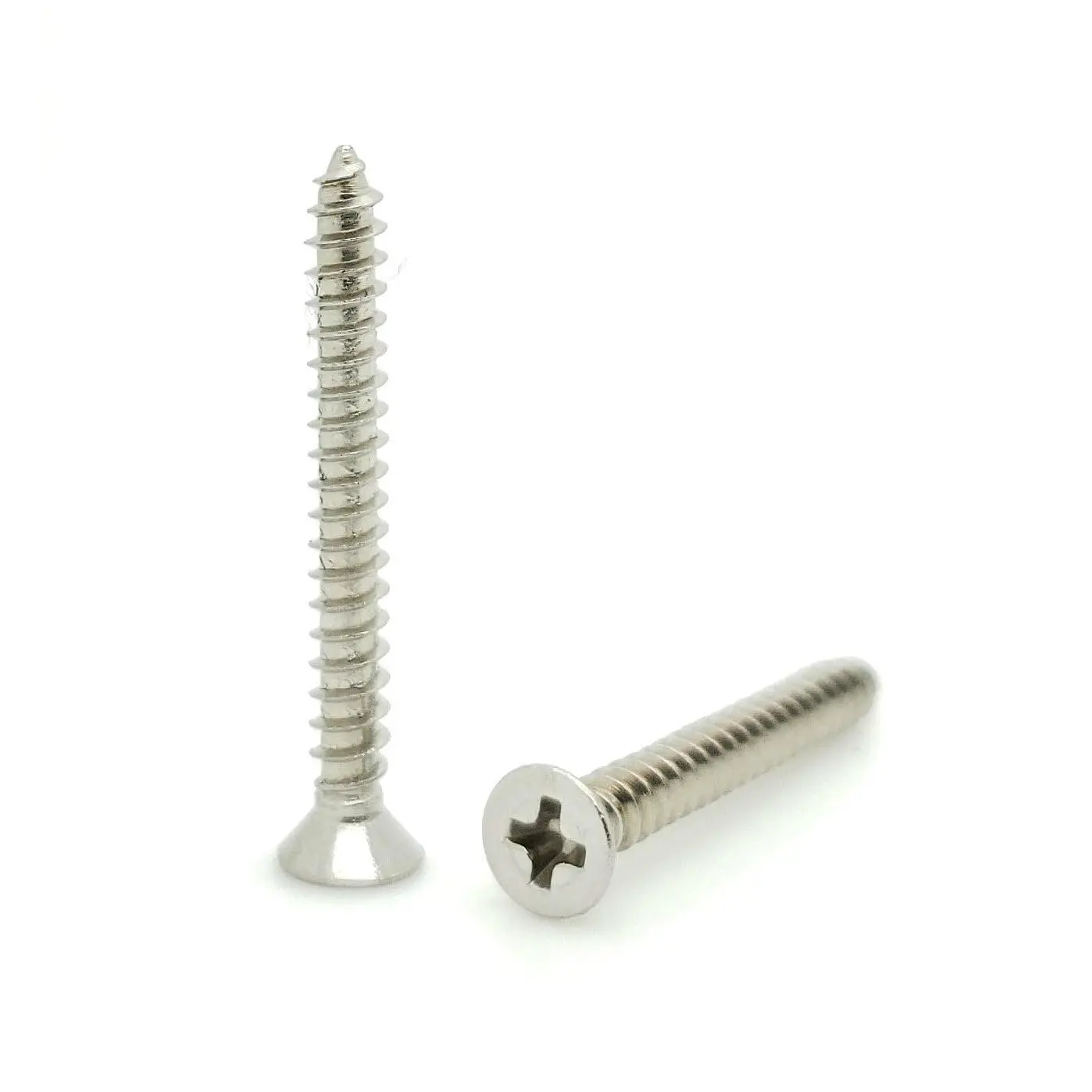 100-Count #4 x 1" Flat Head 304 Stainless Steel Phillips Fine Thread Screws