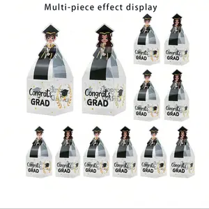 20Pcs Class of 2026 Graduation Cap Candy Boxes, Graduation Hat Treat Boxes for Boys Girls, Graduation Party Favors Table Centerpieces, Mini Gift Boxes for Candy Snacks Small Gifts