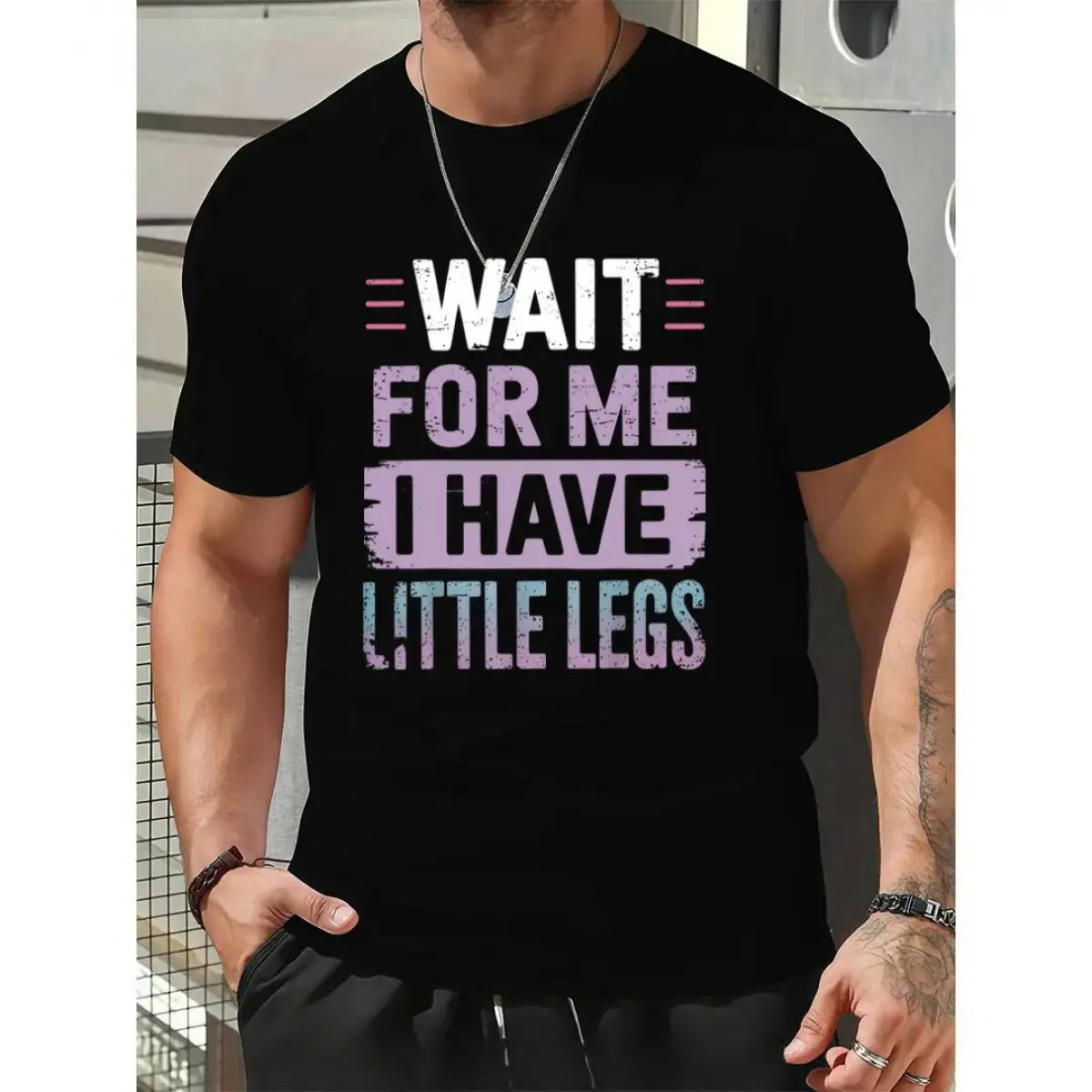 Light and Comfortable 100% Cotton 'Wait For Me I Have Little Legs' Shirt