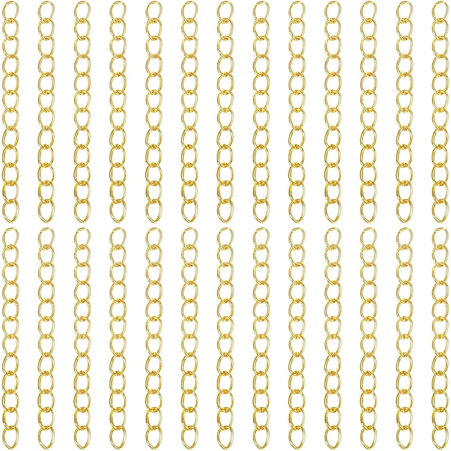 100 count Chains Extender for  Making  Necklace Extender Bracelet Chain Extension Tails for Necklaces, Bracelets, Anklets, Key Chains Removable