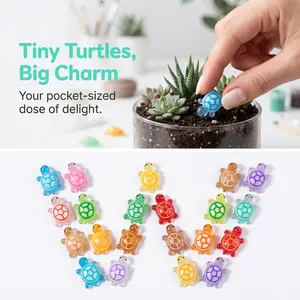 40 PCS Random Color Mini Resin Animal Ornaments, Luminous Resin Cute Animal Decorations, Resin Figure, Creative Decorations for Home Office Desk, Cute Collectible Figurines-YY1