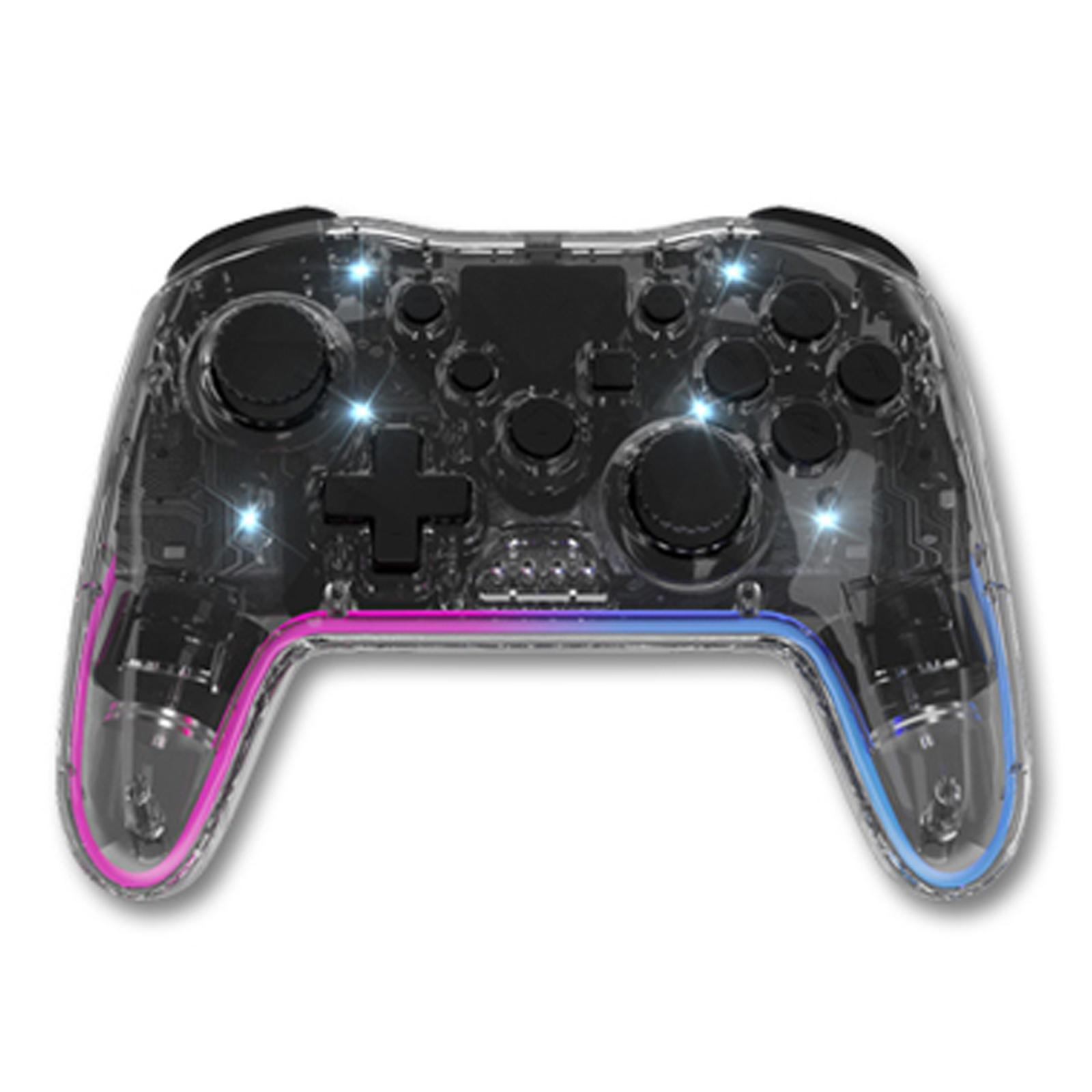 NS015 Wireless Gaming Controller, 6 Axis Dual Vibration BT Game Controller, Creative RGB Breathing Light Game Controller for Nintendo/Android/PC