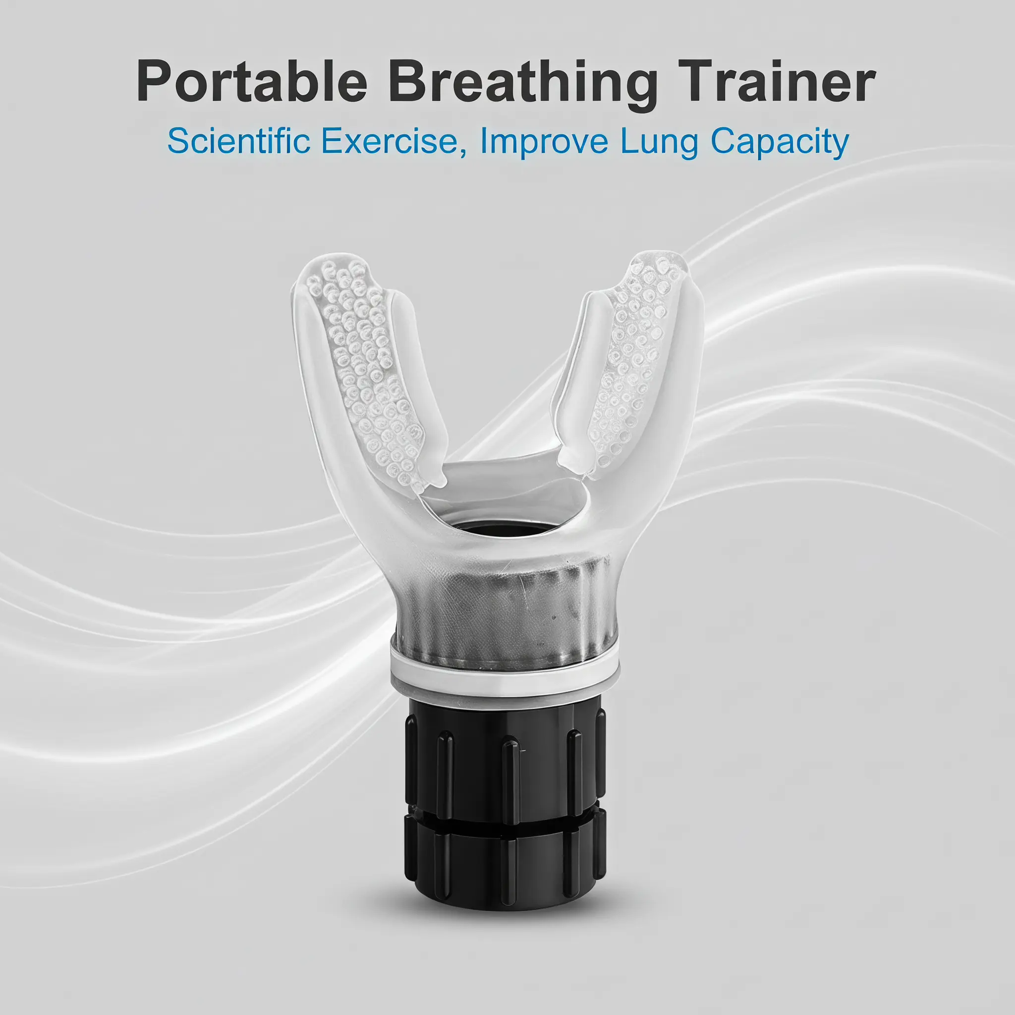 Portable vital capacity abdominal mouth biting breathing trainer abdominal chronic obstructive pulmonary function breathing trainer
