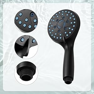 7-Mode High Pressure Shower Head & Handheld Combo – Removable Black, Cleans Tiles, Bathtubs & Pets Easily, Boosts Water Pressure, with Hose 7-Mode High Pressure Shower Head & Handheld Combo – Removable Black, Cleans Tiles, Bathtubs & Pets Easily, Boosts Water Pressure, with Hose