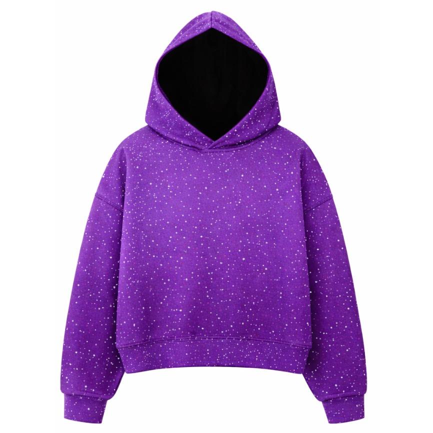 2026 Rhinestone Glitter Unisex Spring Oversized Hoodies Sparkly Long Sleeve Shirts Party Hooded Sweatshirts Tops
