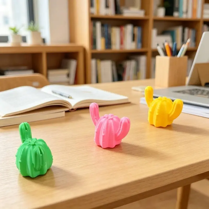 Creative Cactus Photo Clip, Cute Desk Memo Clip & Business Card Holder, Office Decor, Set, Vibrant Desktop Accessories