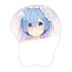 Rem Re Zero 3D Mousepad Hand Wrist Rest Mouse Pad Silicone Breast Oppai Soft Gaming Mouse Mat Sexy Office Work Otaku Xmas Gift