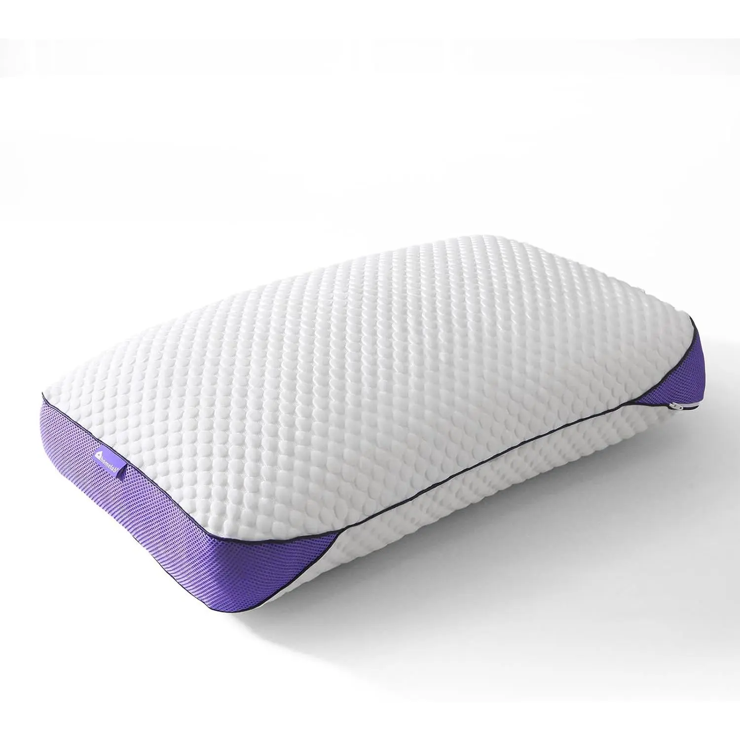 Adjustable Shredded Memory Foam Pillow Queen Size, Cooling Bed Pillow for Sleeping with Removable Cover, Medium Pillow for Side Stomach & Back Sleepers, 1 Pack 20"x28"