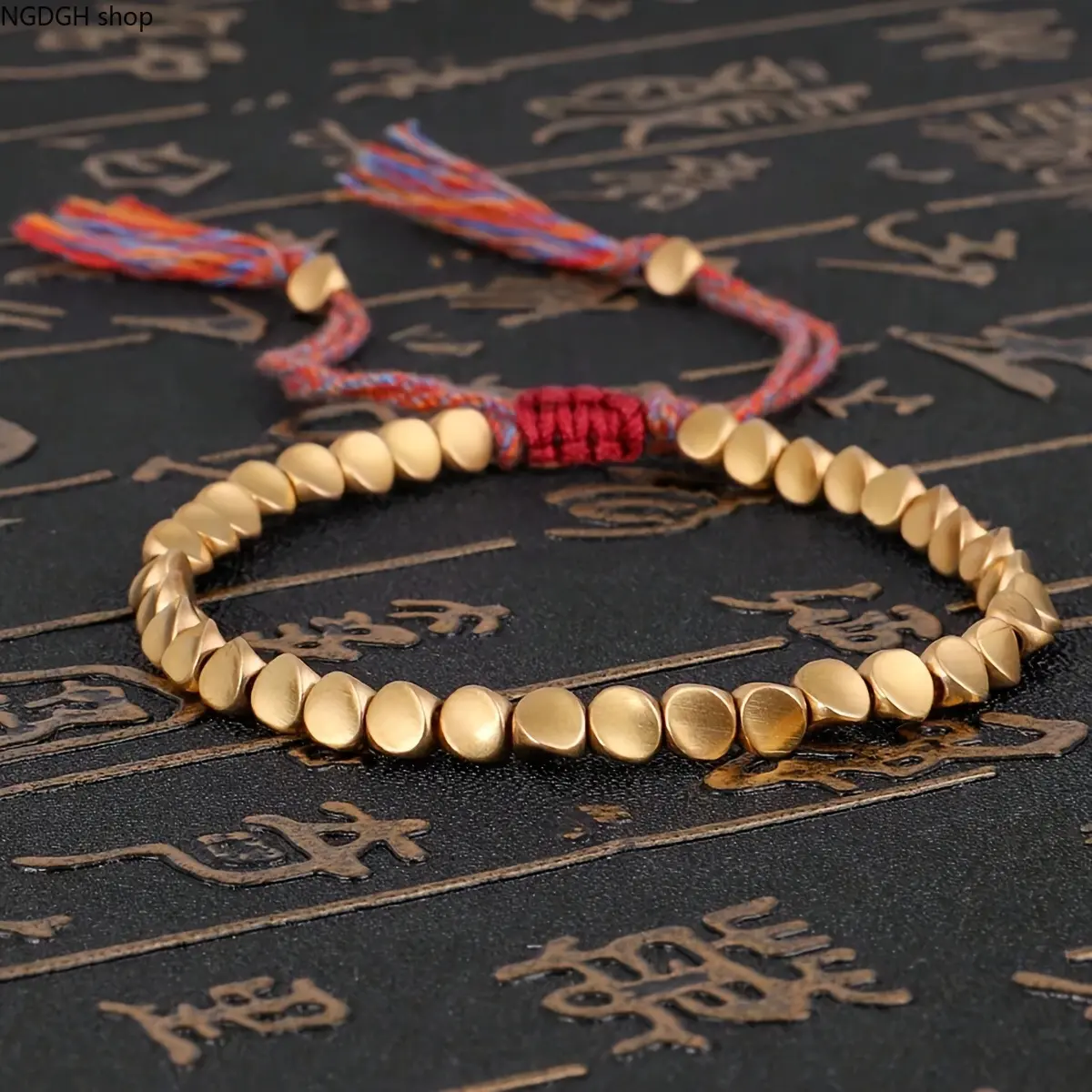 Jewelry Bracelet - Soft Gold Bead Cord Bracelet Men Women Boho Charm Accessory for Casual Style