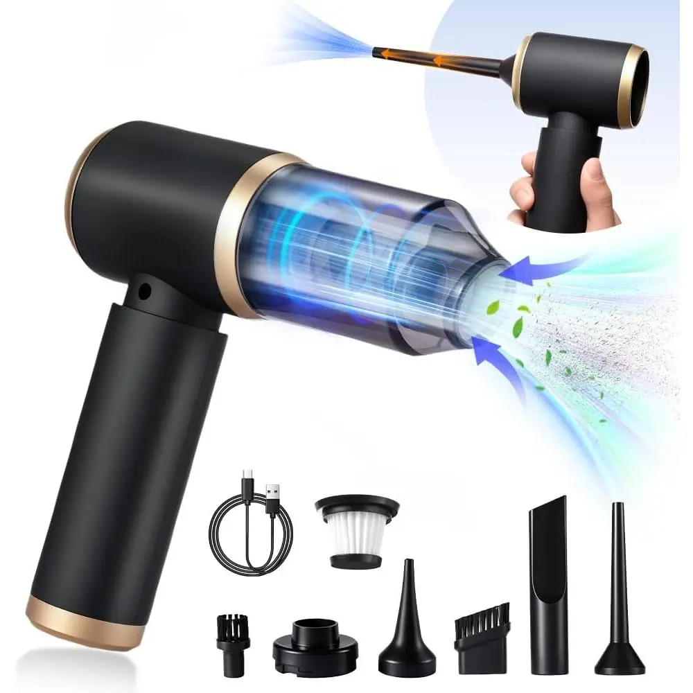 Powerful Handheld Wireless Vacuum Cleaner, 12000PA High Vacuum Cleaner & Air Duster, 3 in 1 Keyboard Portable Mini Hand Held Vacuums Cleaner for Most Scenes,Christmas Gift