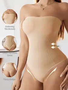 Seamless Bodysuit for Women, High Elasticity Tummy Control Shapewear, Strapless Body Shaper for a Flawless Figure