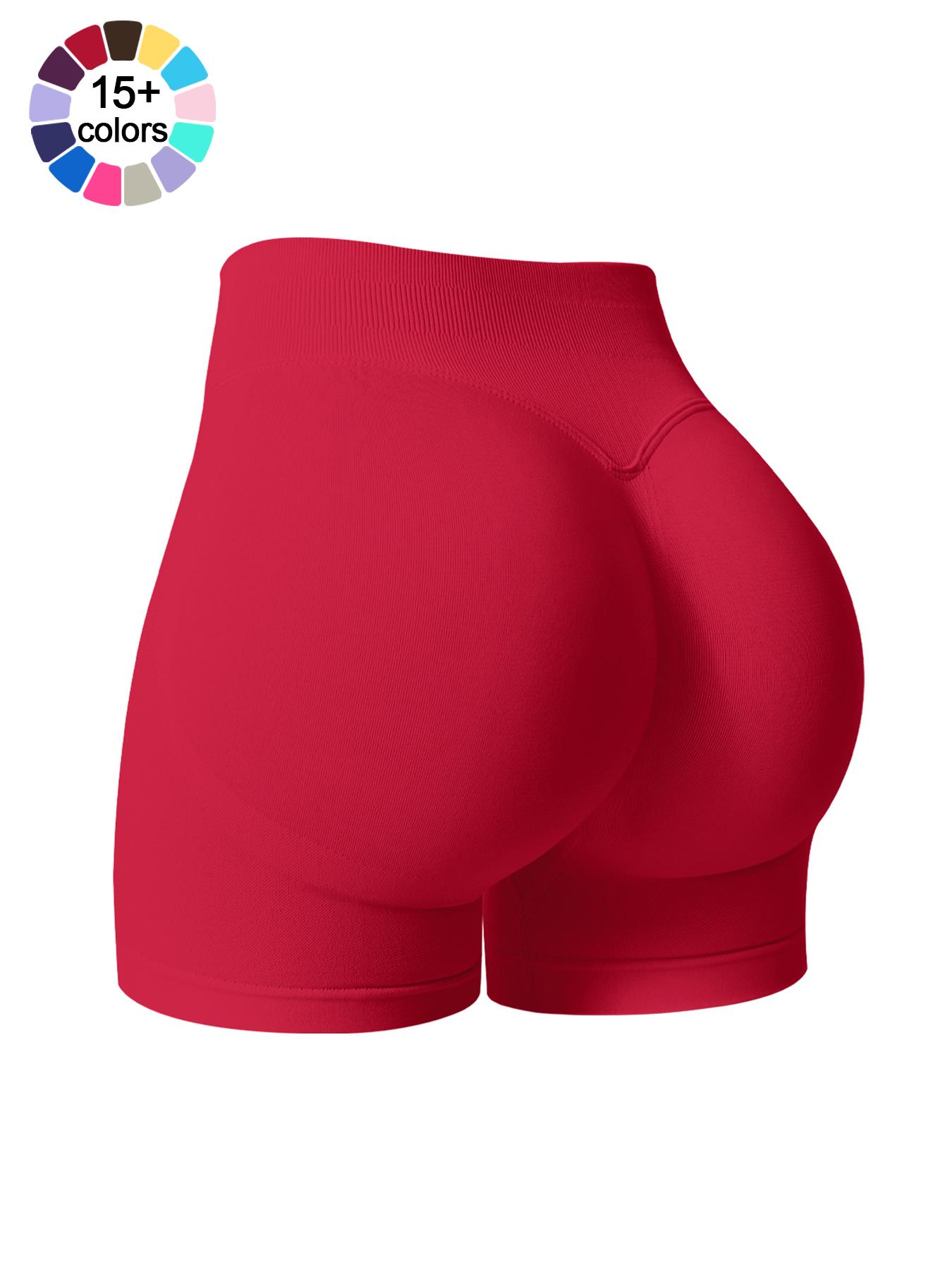 Women's Solid High Waist Gym Shorts, Breathable Comfortable Seamless Skinny Shorts, Ladies Sportswear for Indoor Outdoor Wear, Gym Workout Clothes, Workout Bottoms