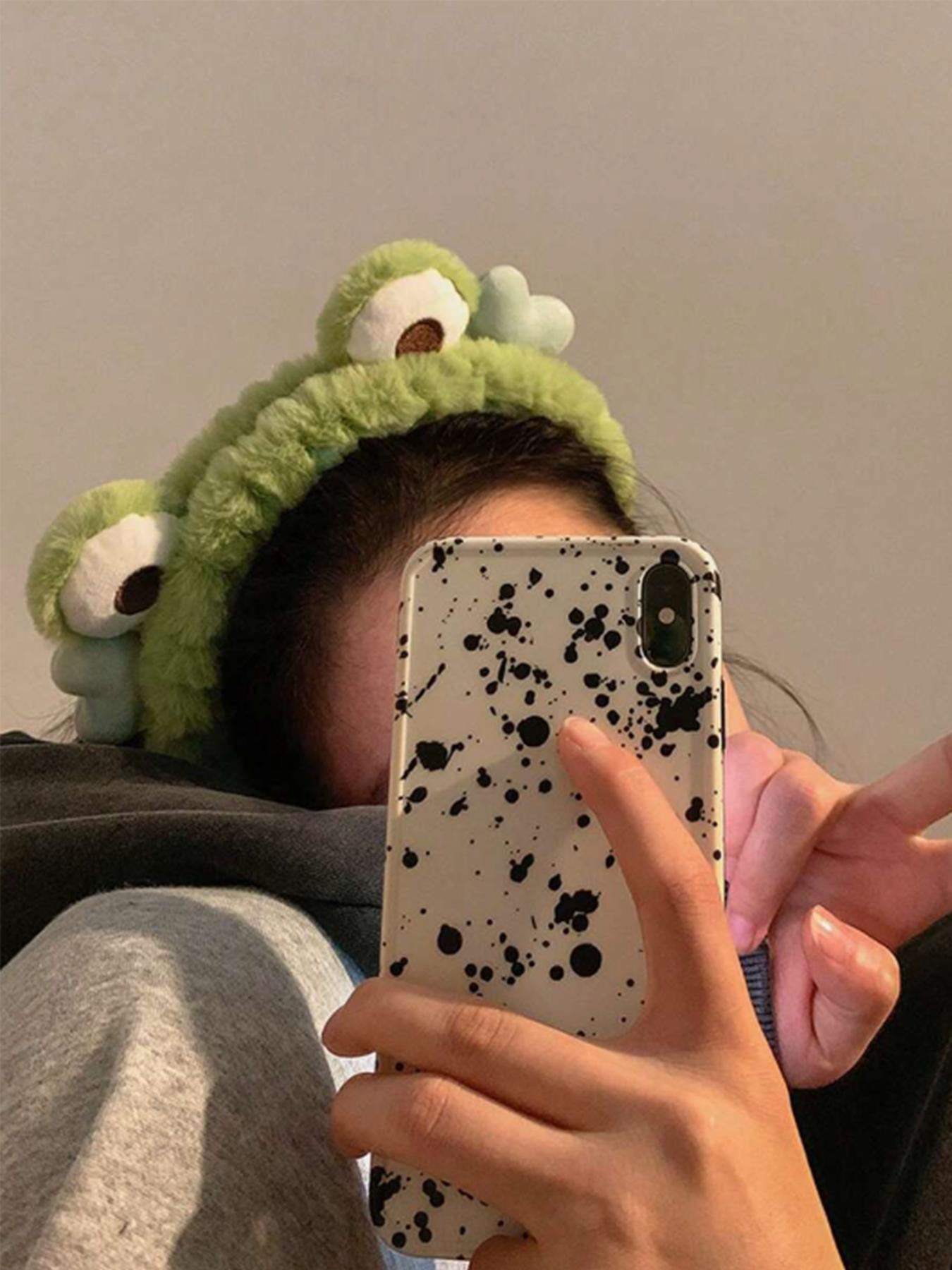 Cute Frog Design Plush Hair Hoop, 2024 New Style Fashionable Hair Accessories for Women & Girls, Lovely Hairwear for Daily Used Hairstyles Ideas, Puffy Zigzag Headband