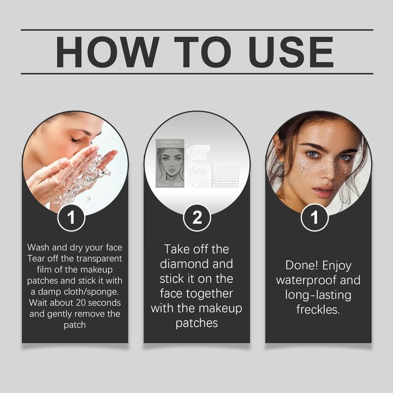 Glitter Spot Tattoo Stickers, Easily Create Natural Freckle Makeup Beauty Stickers