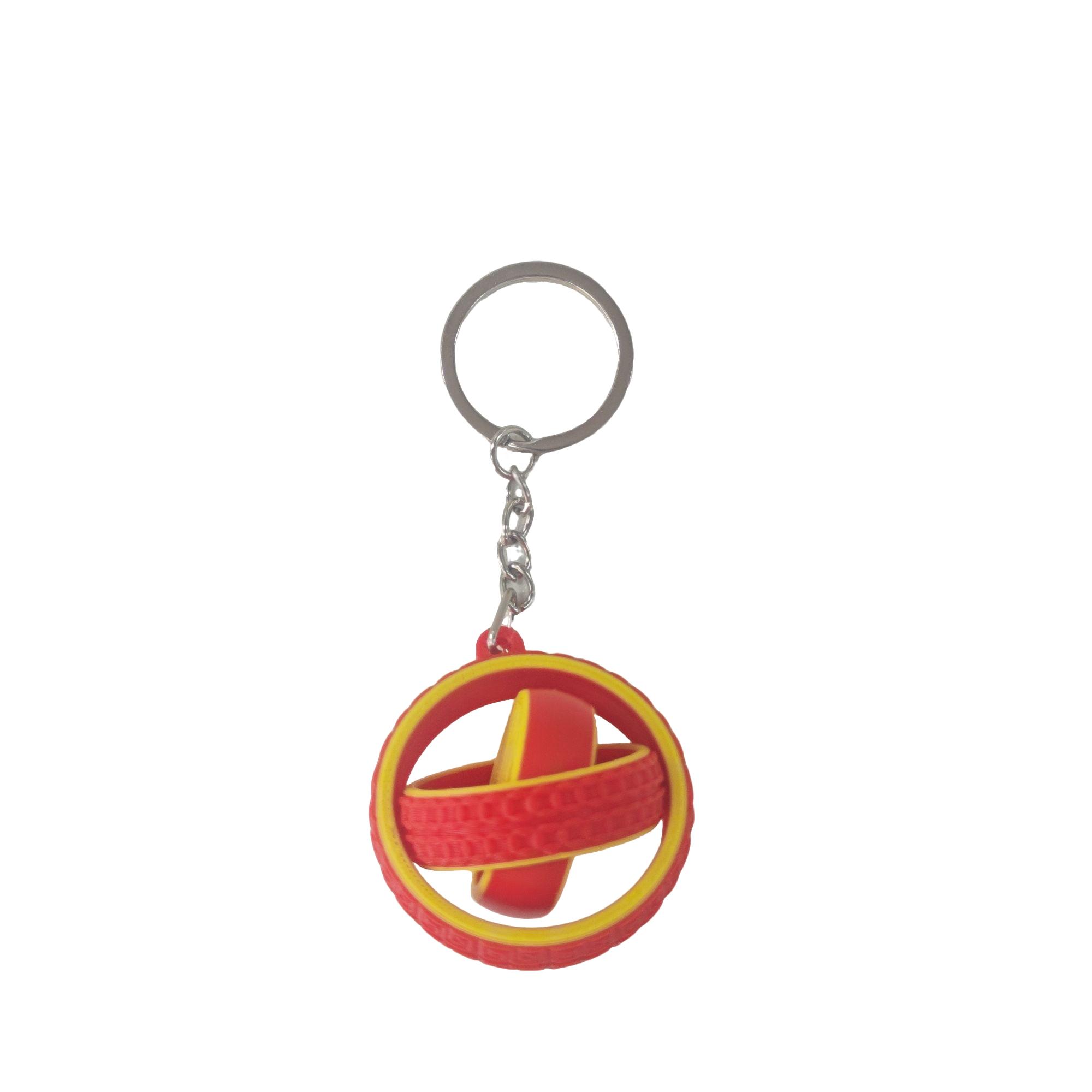 2026 New Model 3D Printed Rotatable Fortune Character Keychain, Chinese Style Stress Relief Gadget, Auspicious Pendant for the Year of the Zodiac