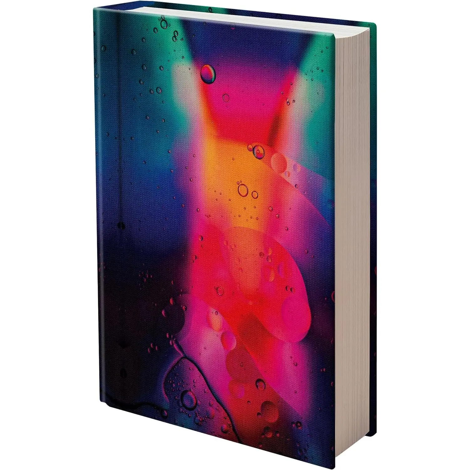 Fun Design, Easy Apply Book Cover 1 Pack. Stretchable  Jacket Fits  Hardcover Textbooks Up to 9 x 11. Adhesive-Free, Nylon Fabric Protectors. Washable and  School  for Students