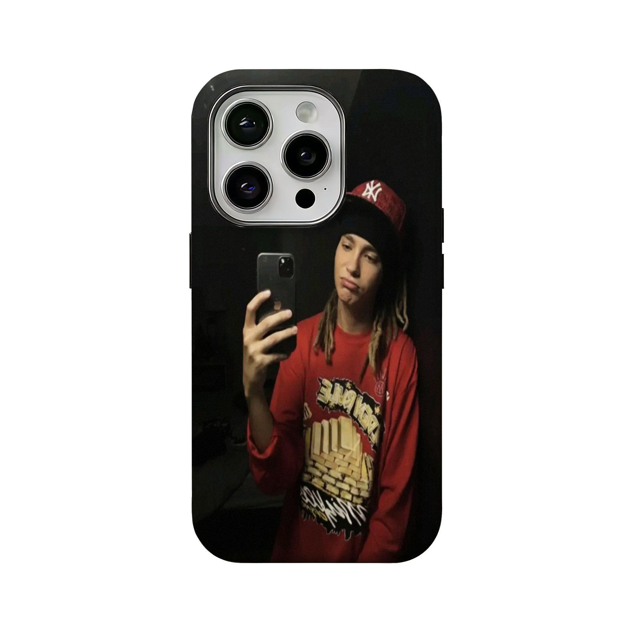 Western Rock-Themed "Real-Person" Style Legendary Band Tom Kaulitz 2-in-1 Film-Integrated Phone Case — Compatible with iPhone 12, 13, 14, 15, 16, 17 Series — Unique & Creative Design