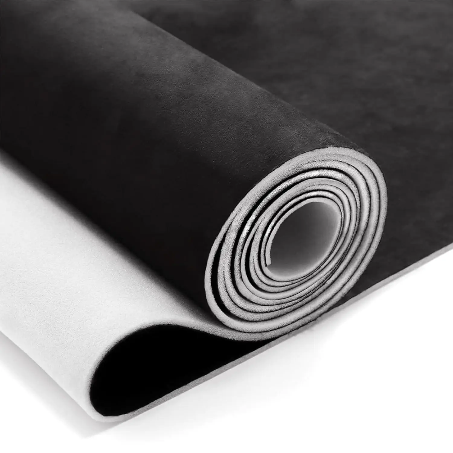 Suede Auto Headliner Fabric 120" L × 60" W with Foam Backing Black Interior Replacement Material for Car Truck SUV RV Roof Home Repair DIY Headliner Material