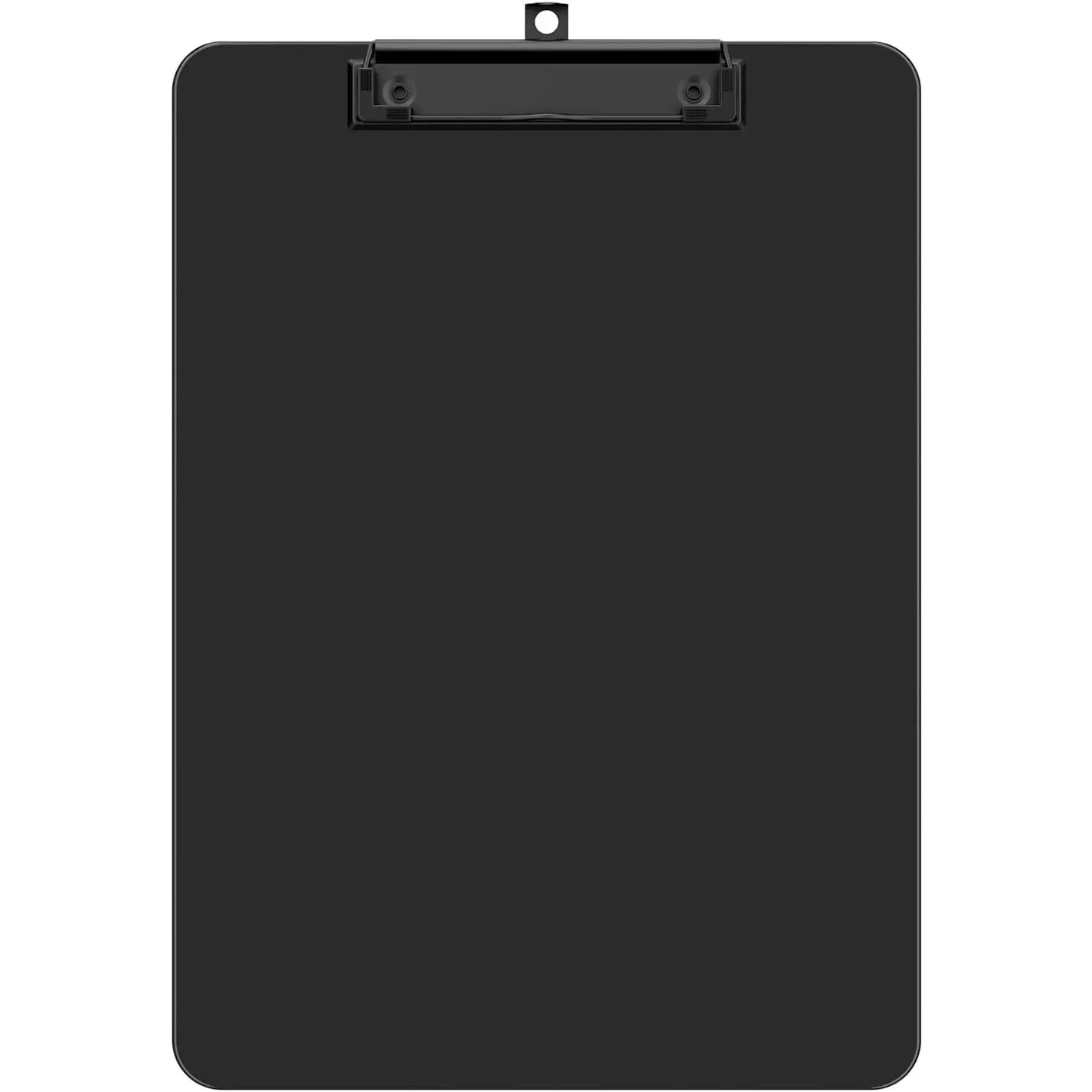 Plastic Clipboard, Black 8.5 x 11'' Clip Board | Black Clip, 12.5 x 9'' Letter Size for Classroom, Students, Teacher, Nurse, Office & School Supplies