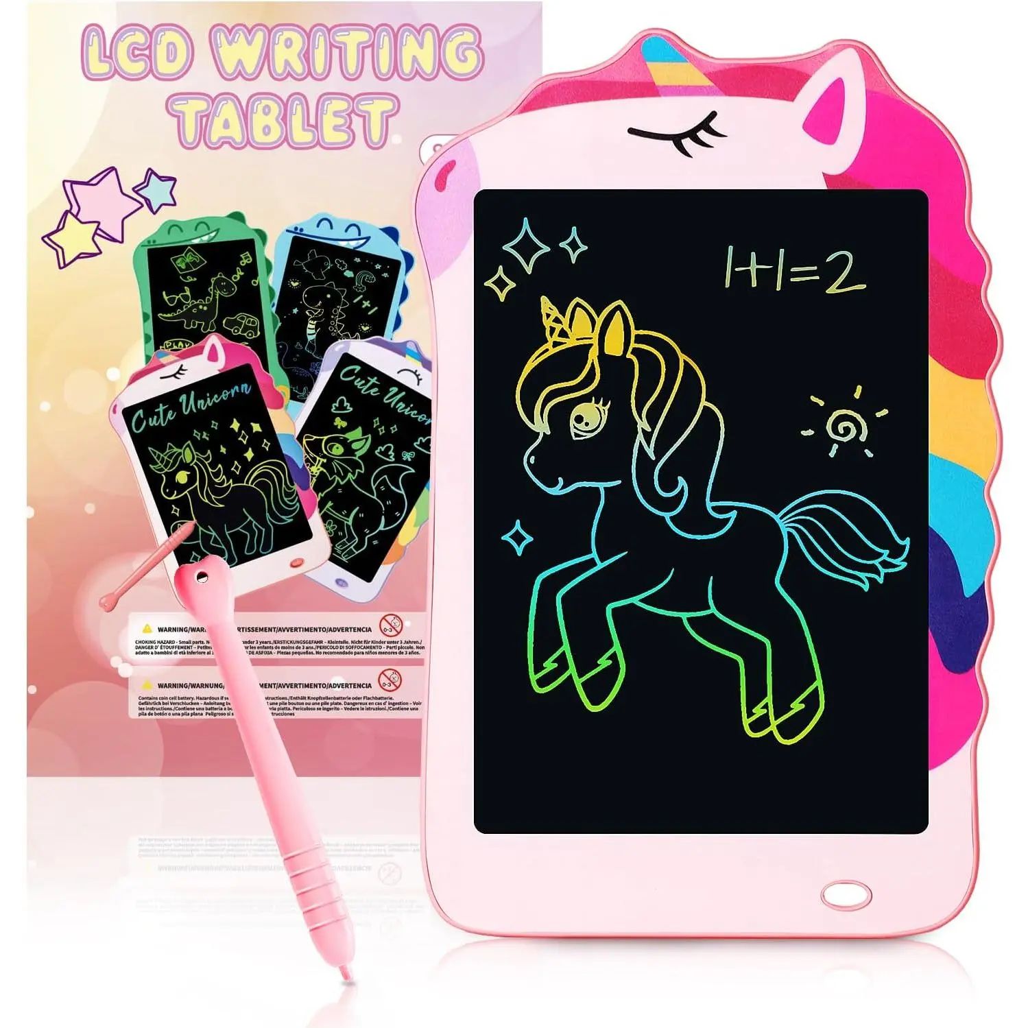 Toys LCD Writing Tablet for Girls Kids, Colorful Toddler Toys Drawing Board, Educational Kid Toy Doodle Pad Toys for 3 4 5 6-12 Years Old Girls Boys Birthday Party Christmas Gift, 8.5 Inch