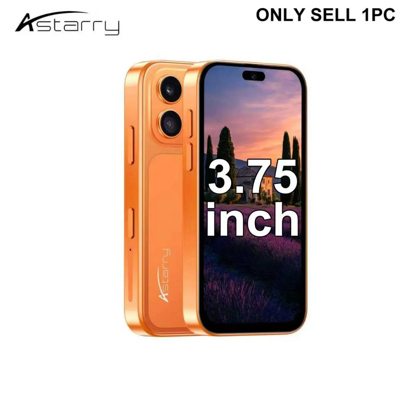 Astarry- Smart mini phone 3.75 inch 2GB RAM+16GB storage Android 10.0 processor 4-core battery 2500 mA pixel 2+2MP dual card dual standby dual SIM card student phone home edition lightweight mobile phone