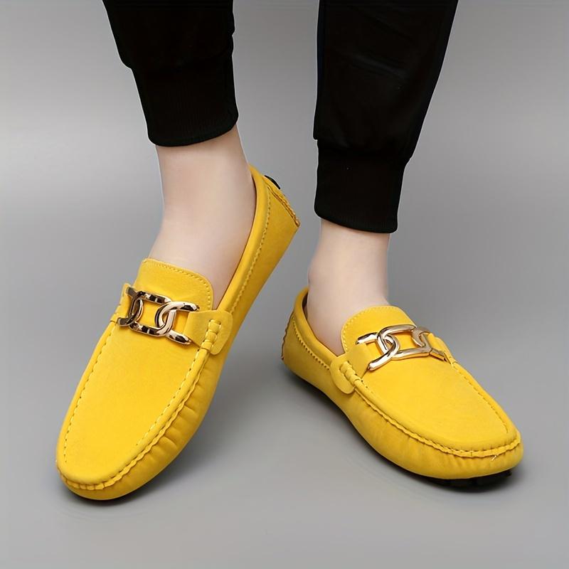 [Microfiber Fashion Loafers] Non-Slip Durable Microfiber Synthetic Upper Fashion Loafers| Rubber Sole, Casual Slip-On Shoes for Men and Women - Solid Color, All-Season Wear