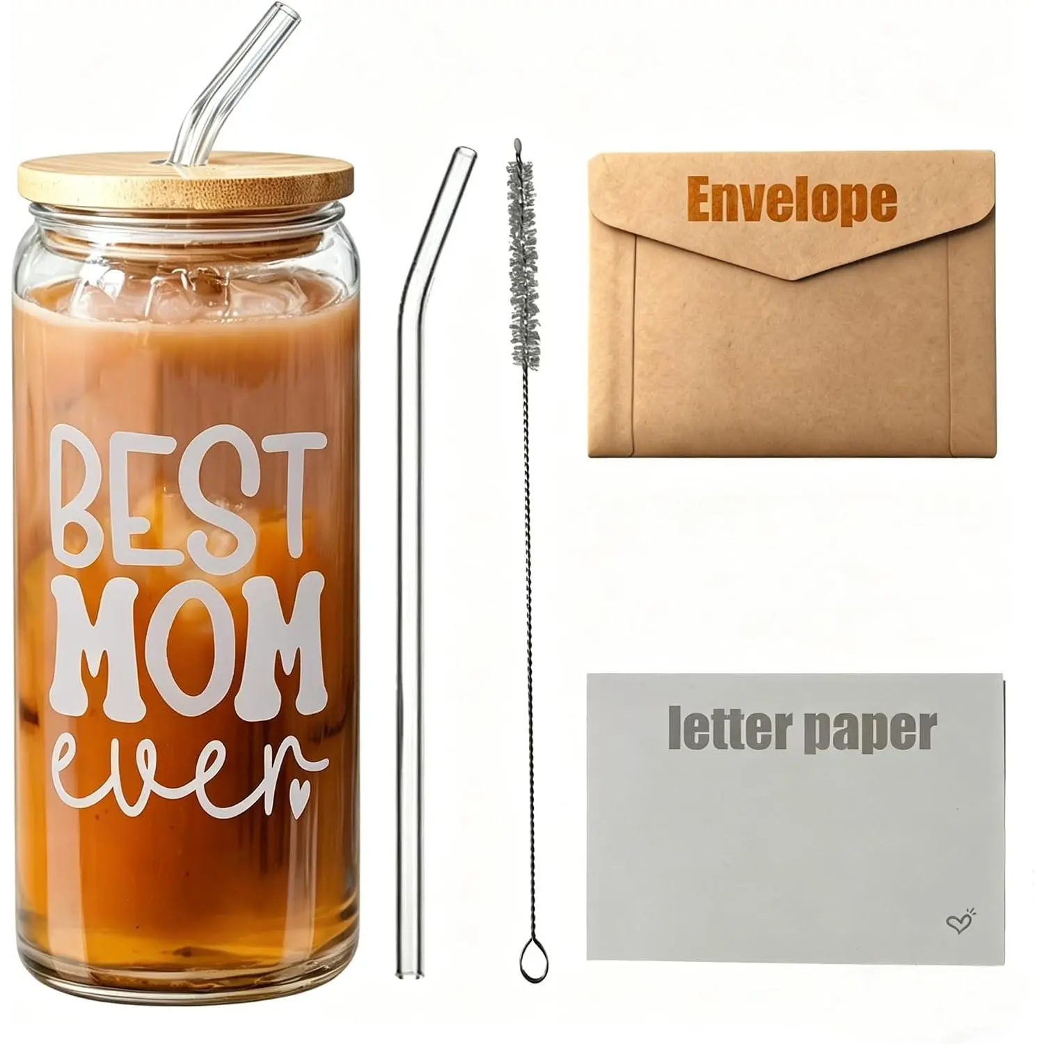 Day Gifts for Mom from Son Daughter, Personalized Anniversary Birthday  Day Presents for Wife from Husband, Gifts for Women Mama Stepmom Mother In Law Bonus Mom - Can Glass Cups 16OZ