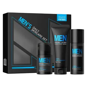LAIKOU Men's Skin Care Set, Gifts for Men, Skincare Gift Set, Men Skincare with Facial Cream, Facial Cleanser, Facial Toner Father's Day Christmas Birthday Valentines for Him Dad Son Husband Boyfriendgift