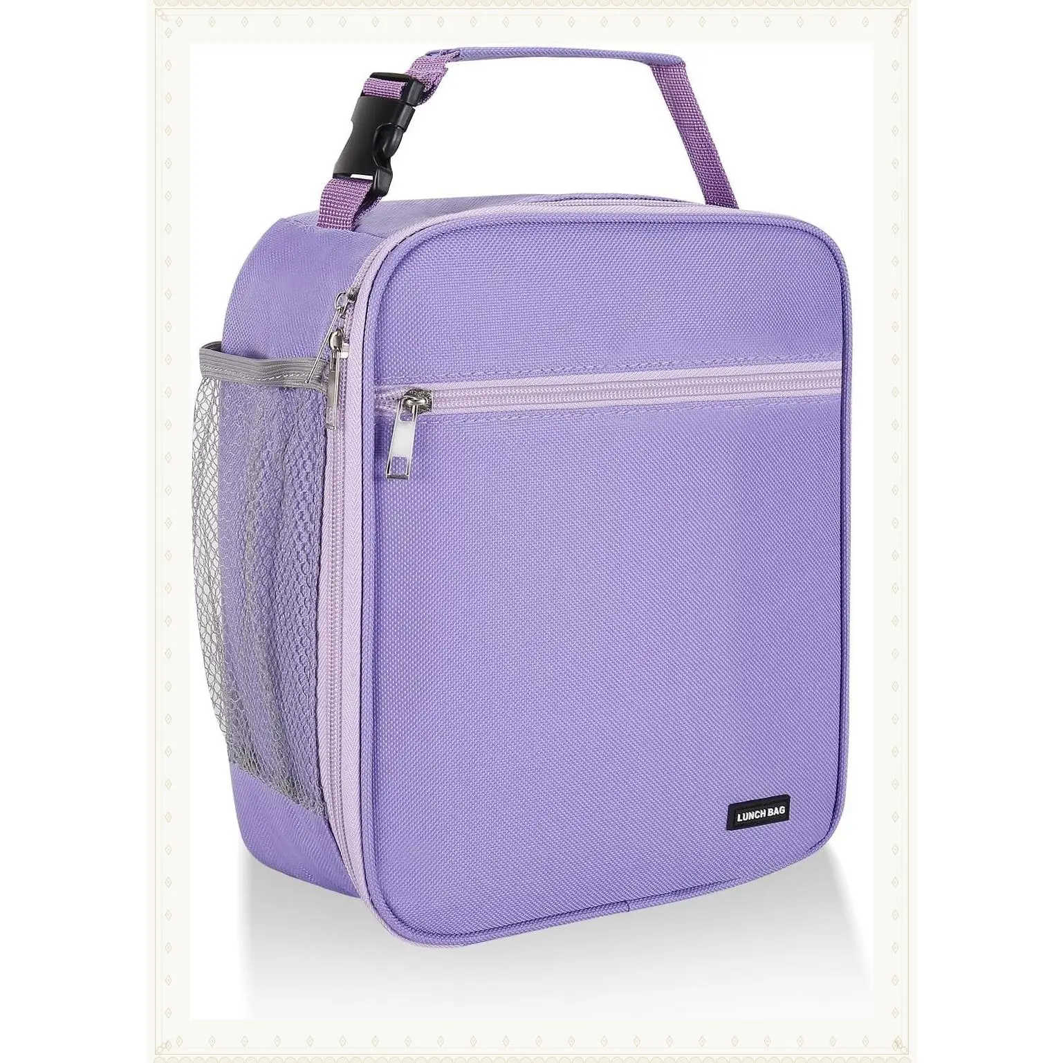 Insulated Lunch Bag for Men Women - Reusable Lunch Box for Work Picnic Travel, PurpleGift