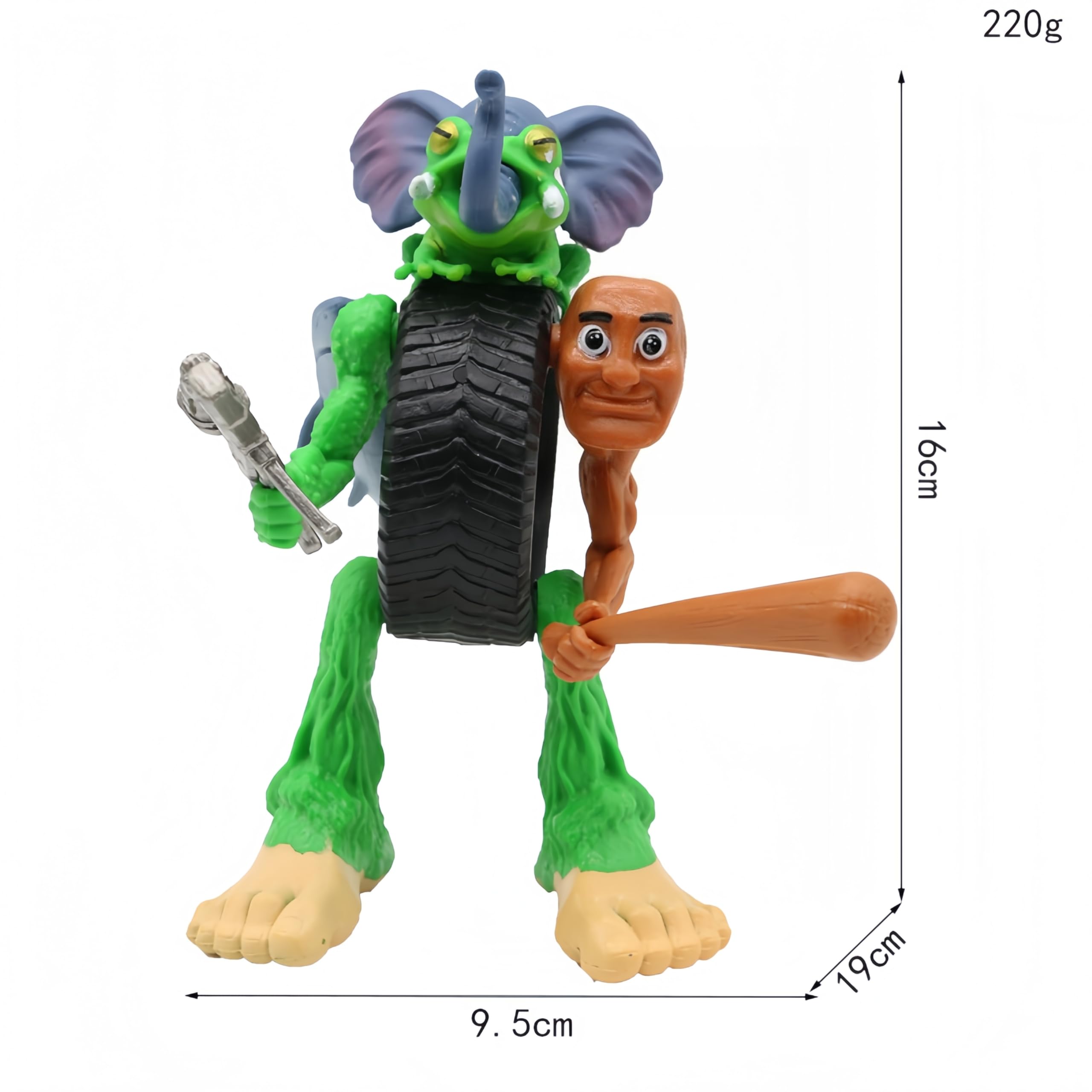 Italian Brainrot Action Figure Set, Tung Tung Sahur Tralalero Model, Fun Desktop Decorations Ornaments Toys for Kids and Fan