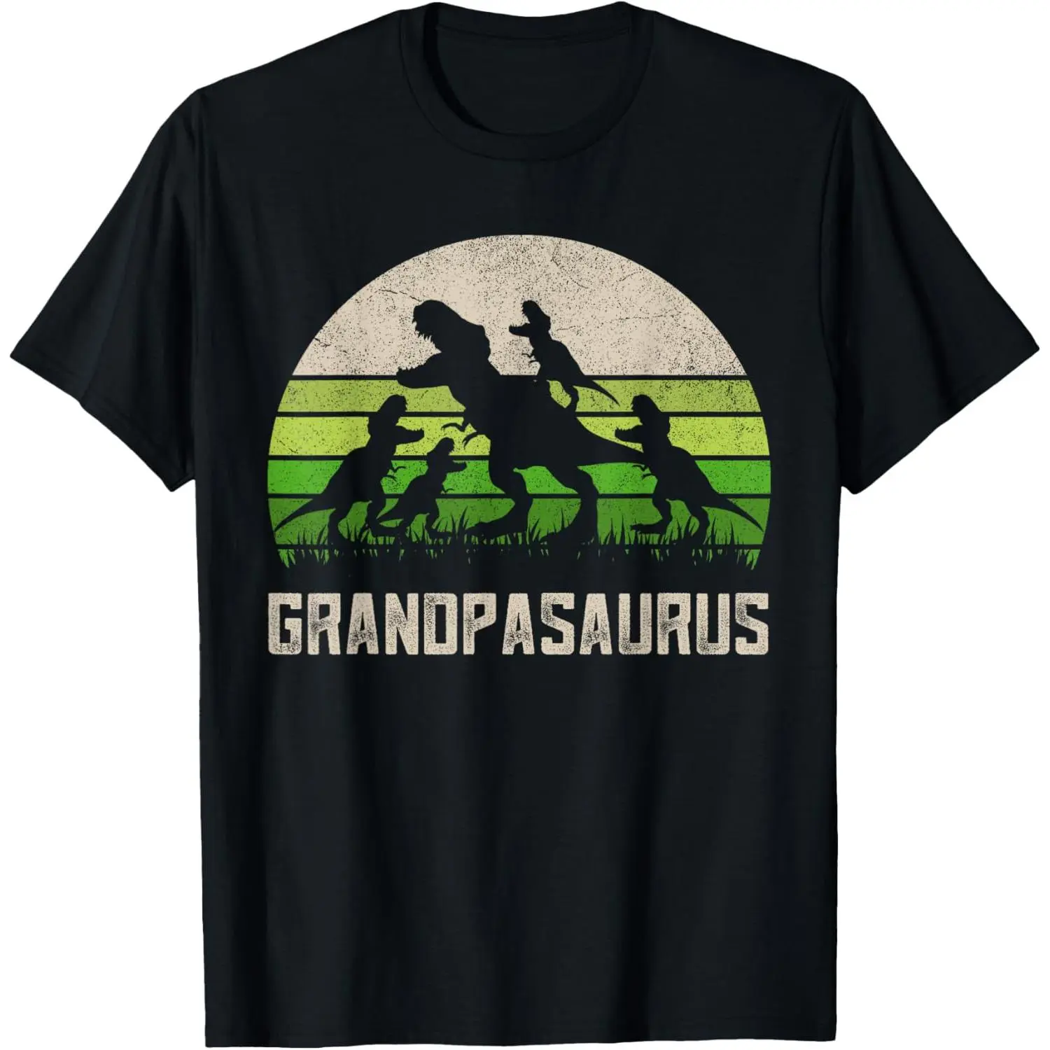 Men's Retro Dinosaur Graphic Round Neck Short Sleeve Sports Top - Vintage Breathable Fabric, Sturdy Hem, Father's Day Costume for Dads, Versatile Casual Wear, Clothes, Cotton, Fathers Day, Papa, Grandpa, Matching, Shortsleeve, Classic