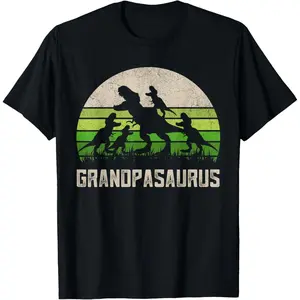 Men's Grandpasaurus Dinosaur Trex Sports Top - Classic Menswear, Matching Fathers Day Costume for Dads & Grandpas