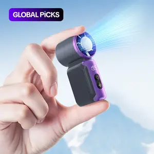 High-Speed Turbo Fan, Portable Handheld Cooling Fan with LED Display, 199 Speeds Stepless Control, 3600mAh USB-C Rechargeable Lithium Battery Fan for Summer Travel, Concerts, Sports Events, Gifts