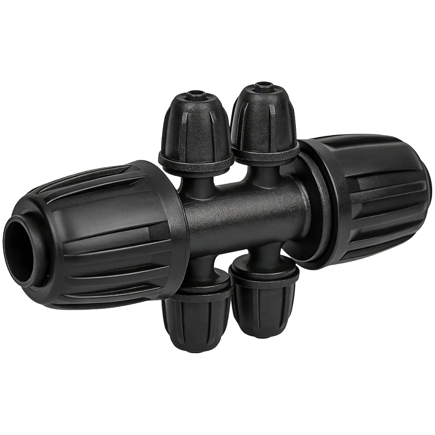 13 Pack 1/2 Inch to 1/4 Inch Drip Irrigation Fittings, 1/2" (1/2" ID x 0.65" OD) to 1/4" Drip Line Reducing Tee 1/2" x 1/4" 6 Way Splitter Connectors for Garden Irrigation System