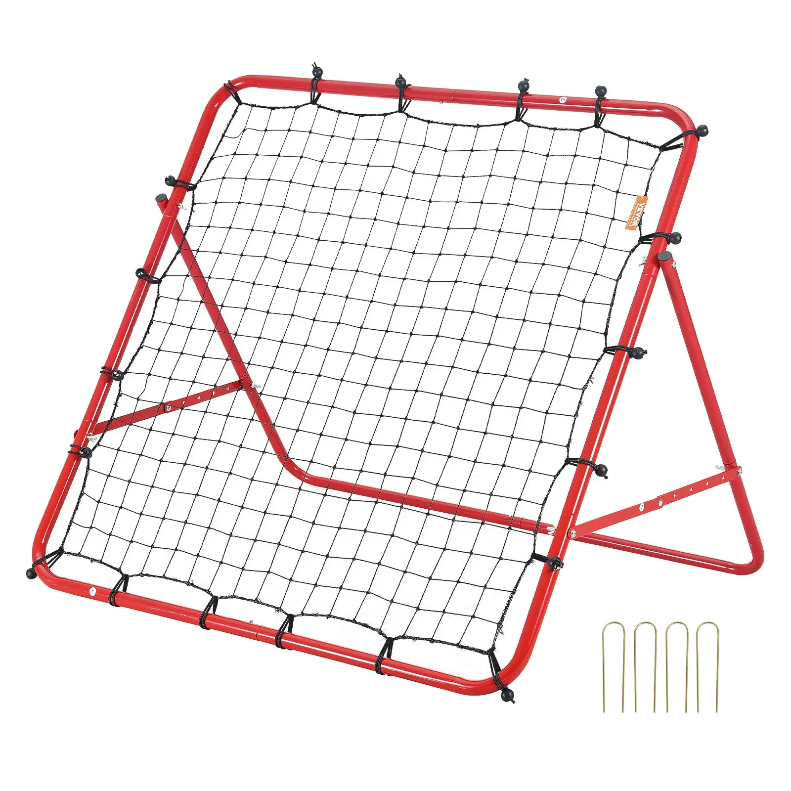 VEVOR Soccer Rebounder Rebound Net, Kick-Back 39" x 39", Portable Football Training Gifts, Aids Equipment for Kids Teens All Ages, Easy Set Up Perfect Storage