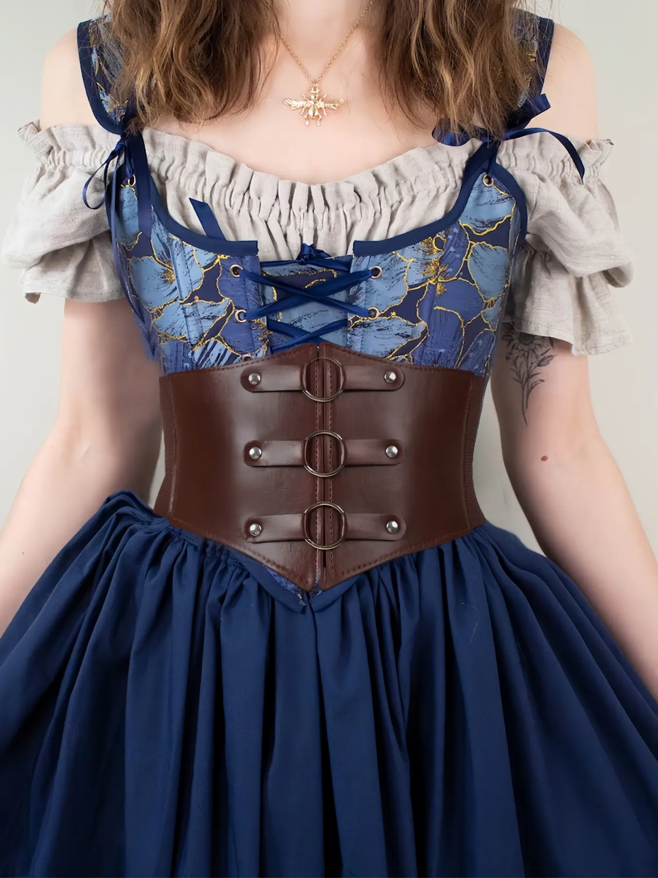 Women's Medieval Vintage Wide Belt, Viking Renaissance Waistband, Halloween Larp Role Play Costume Accessory, All Seasons Casual Style