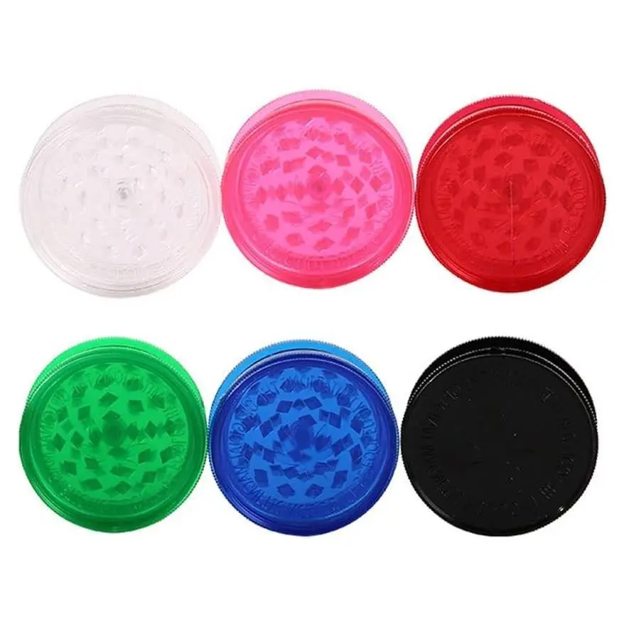 6 Pack Herb Grinder, 2.3 Inch Small Spices Grinder with Storage, Plastic Manual Grinder, Portable and Disposable for TravelGift