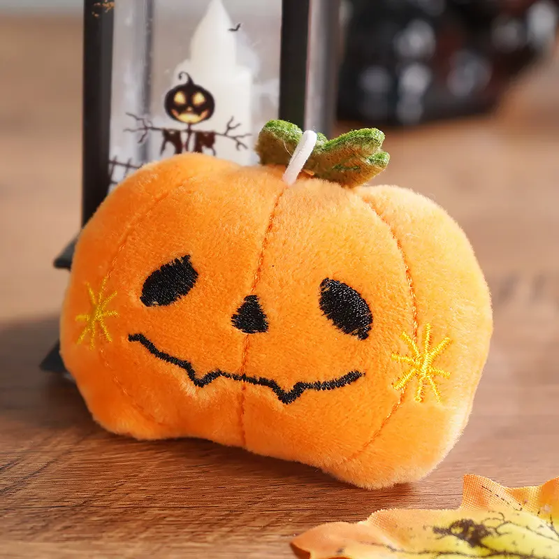 Halloween Monster Ghost Pumpkin Plush Toy Doll Keyring Bag Hanger Pendant European American Style Home Decor Festive Hanging Charm Gift